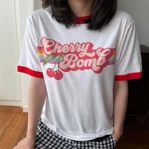 Cherry Bomb Ringer Tee