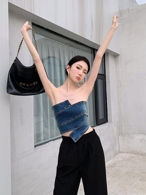 Denim Tube Top