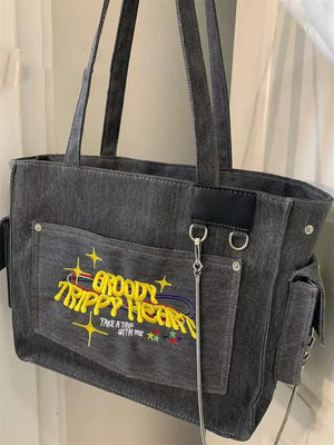 Embroidered Shoulder Bag