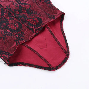 Goth Lace Trim Corset Top