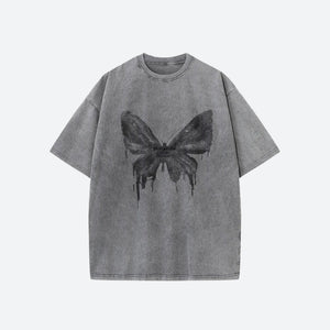 Grunge Distressed Butterfly Tee