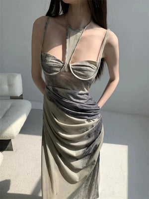 Halter Neck Maxi Dress