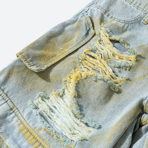 Ripped Denim Shorts