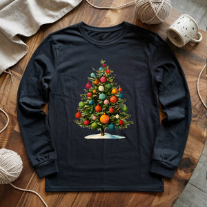 Yarn Christmas Tree Long Sleeve T-shirt