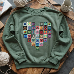 Granny Squares Heart Sweatshirt