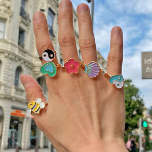 Pastel Shell Anxiety Ring π