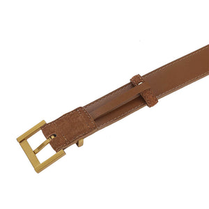 Minimalist Aesthetic Suede Belt