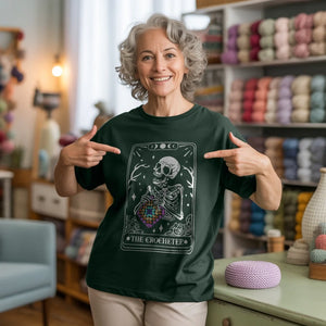 Skeleton Crocheter Tarot T-shirt
