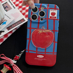 Apple Grid Patterned iPhone Case