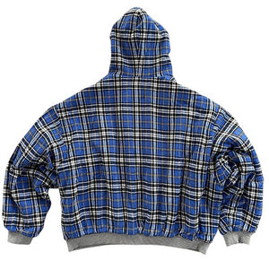 90s Plaid Reversible Hooded Jacket
