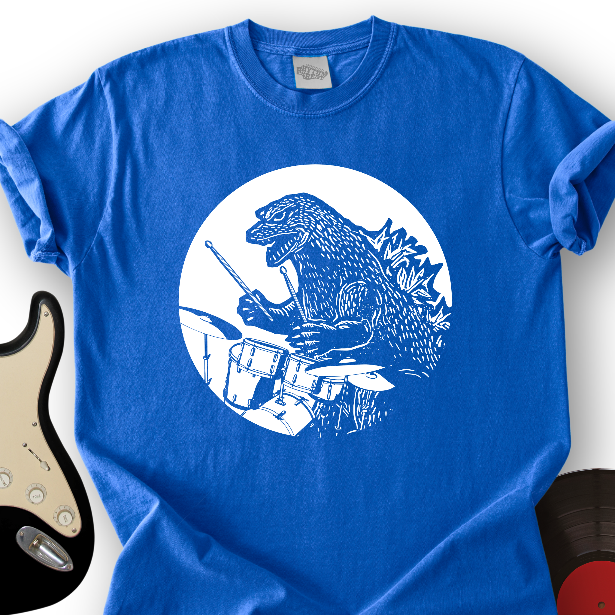 Dino Playing Drums T-Shirt