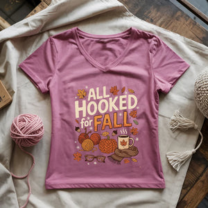 Hooked For Fall Lady V-neck
