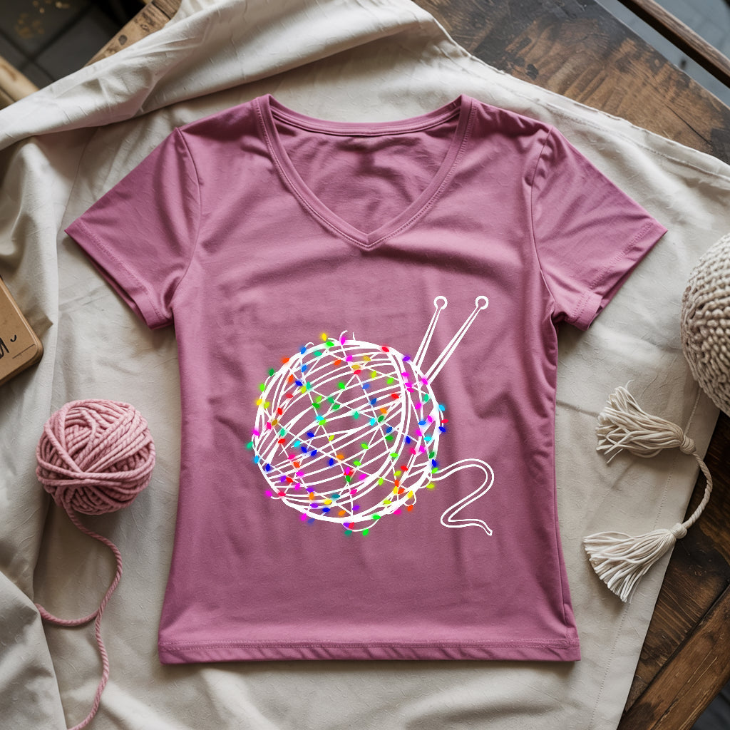 Yarn & Lights Lady V-neck
