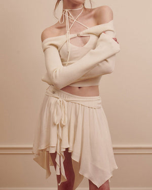 Balletcore Asymmetrical Mid Skirt