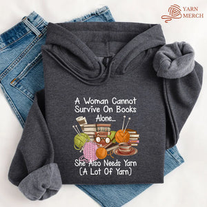 Books & Yarn Lover Hoodie