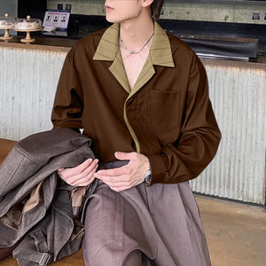 Contrast Collar Shirt