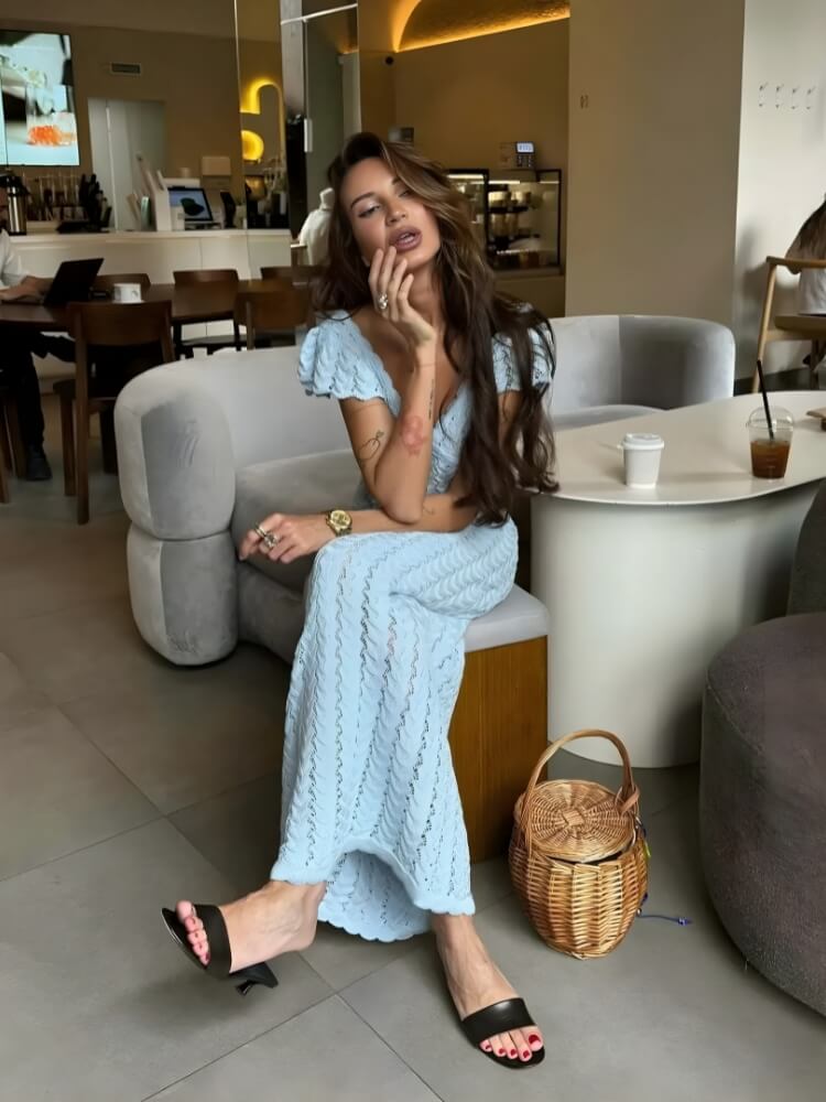 Crochet Midi Dress