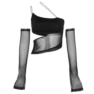 E-girl Cut Out Mesh Top