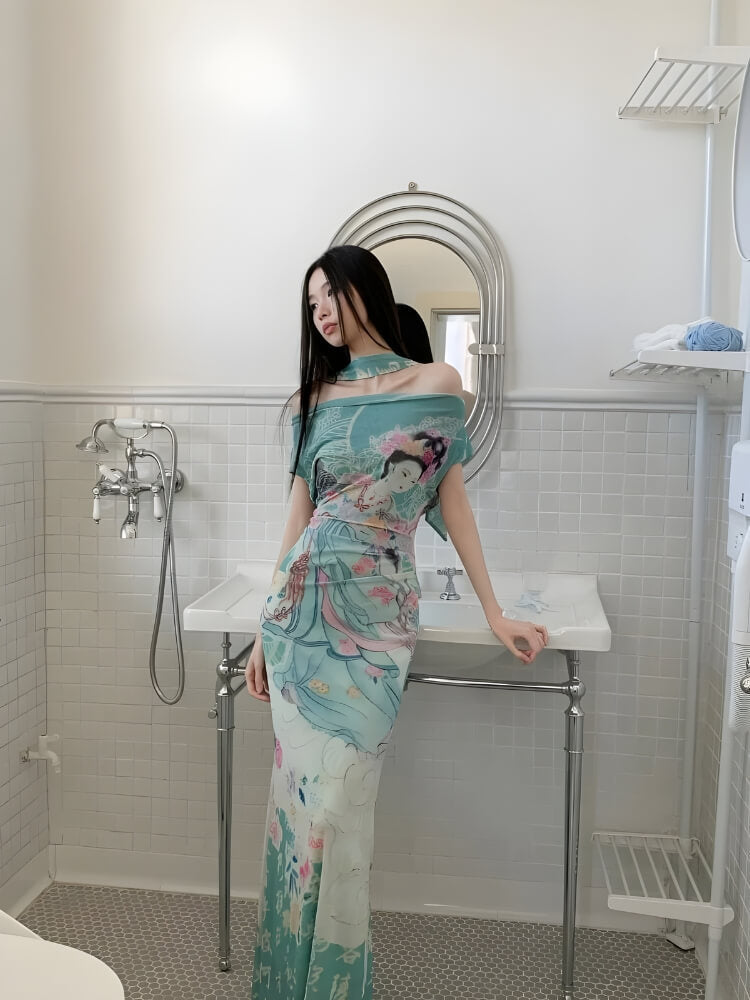 Ethereal Art Maxi Dress