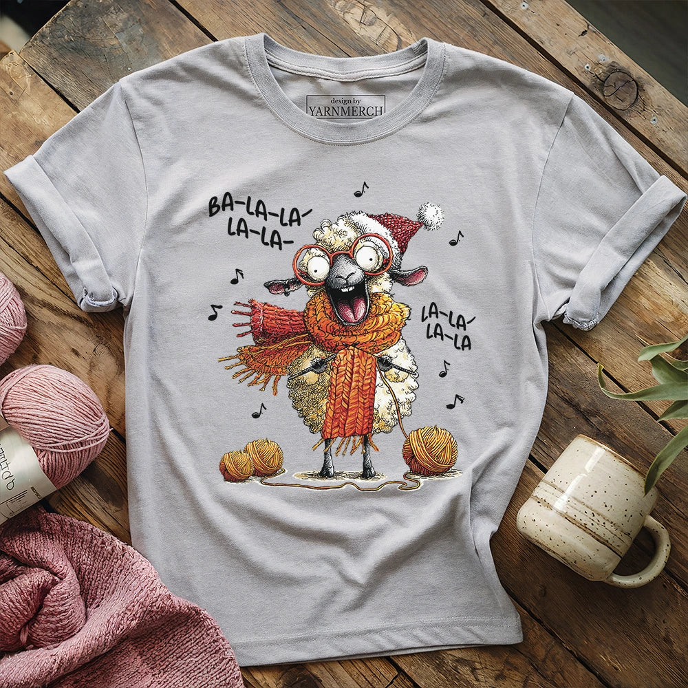 Fa-la-la Knitting Sheep T-shirt