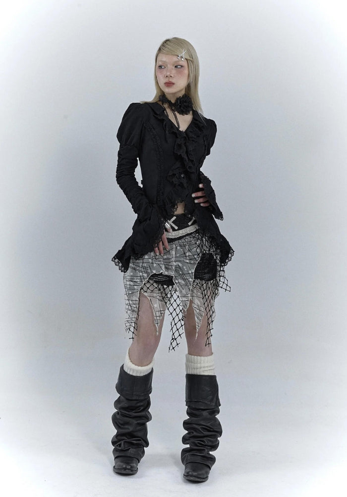 Goth Asymmetric Blouse