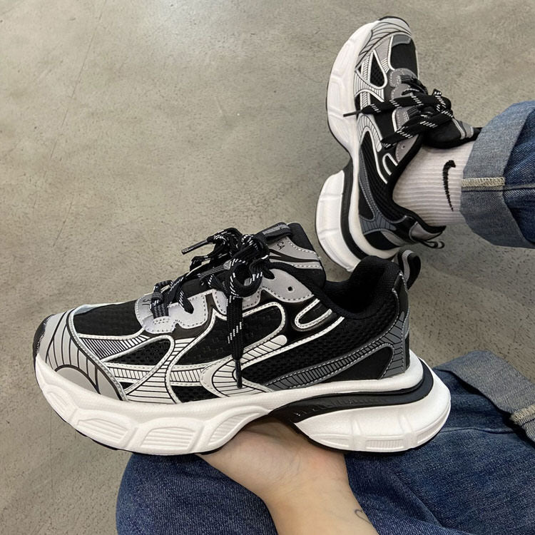 Casual Friday Aesthetic Silver Sneakers