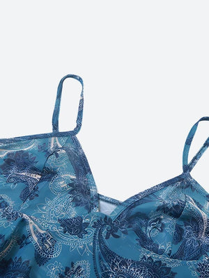 Paisley Mesh Crop Top