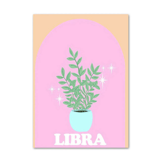 Pastel Zodiac Signs Canvas Poster