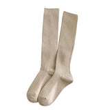 Basic Ribbed Knee High Socks