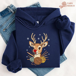 Red Nose Yarndeer Hoodie