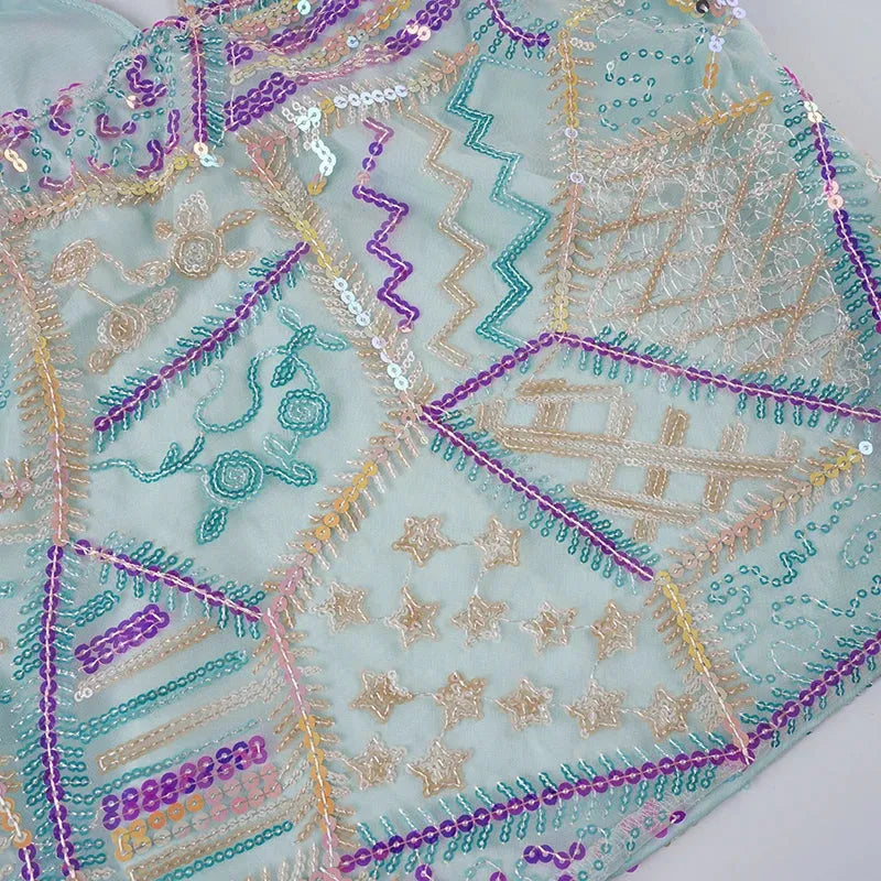 Y2K Sequined Halter Top