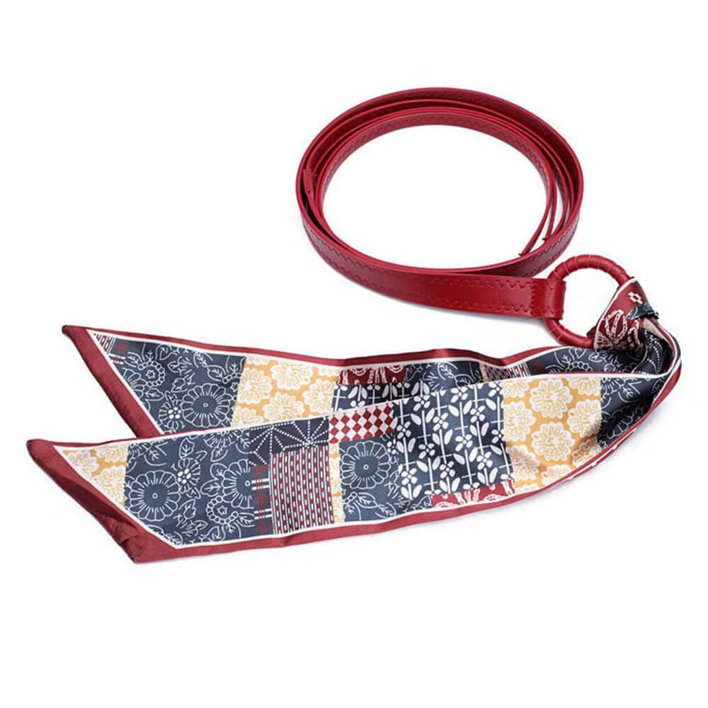 Indie Kid Patchwork Silk Tie Belt