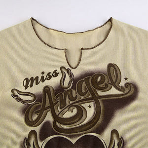 Miss Angel Ribbed Top