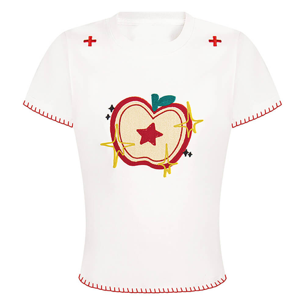 Apple Embroidered T-Shirt