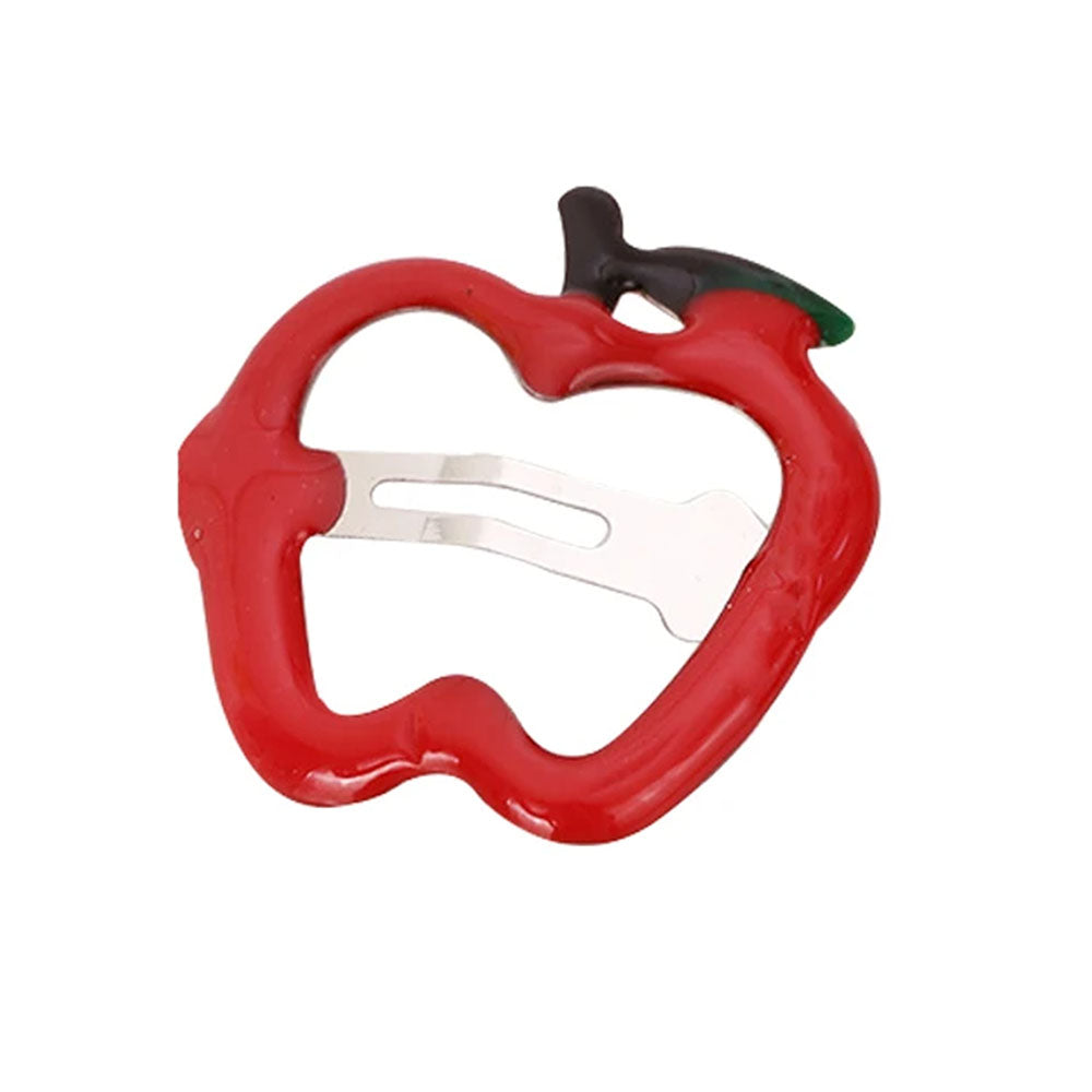 Red Apple Shaped Hair Clip