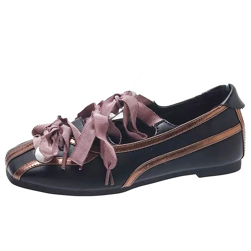 Balletcore Ribbon-Laced Flats
