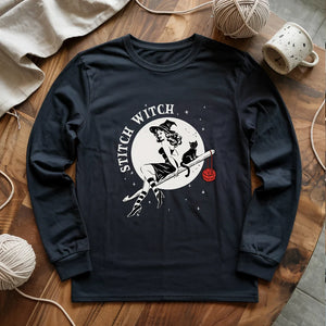 Crochet Stitch Witch Long Sleeve T-shirt