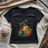 Tea & Thread Lady V-neck