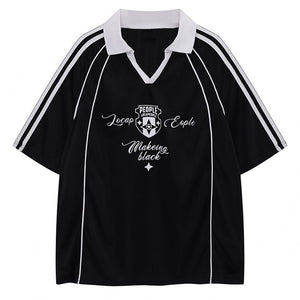 Blokette Style Jersey Polo Shirt