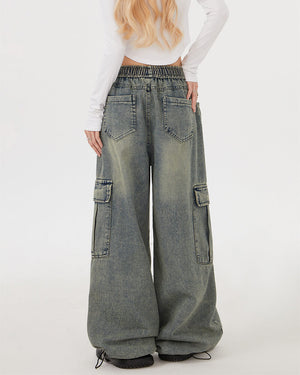 Coffee Break Wide Leg Cargo Pants