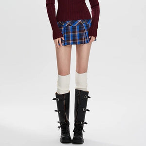 Best In Class Plaid Mini Skirt in Blue
