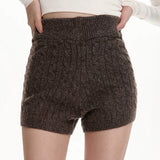 Cozy Days Cable Knitted Shorts