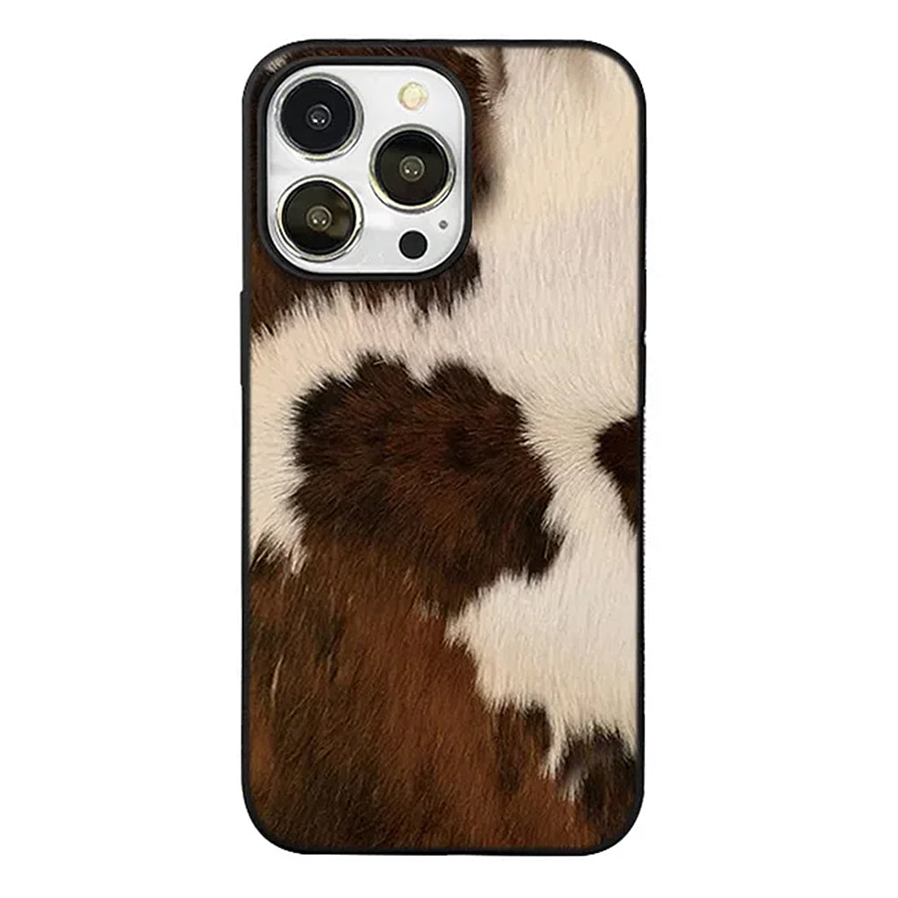 Brown Cow Print iPhone Case