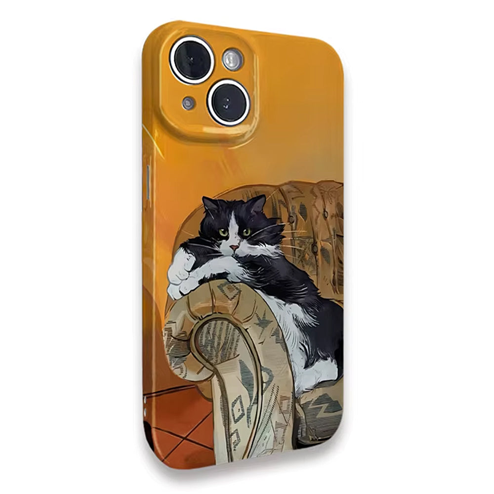Cat Painting Aesthetic iPhone Case
