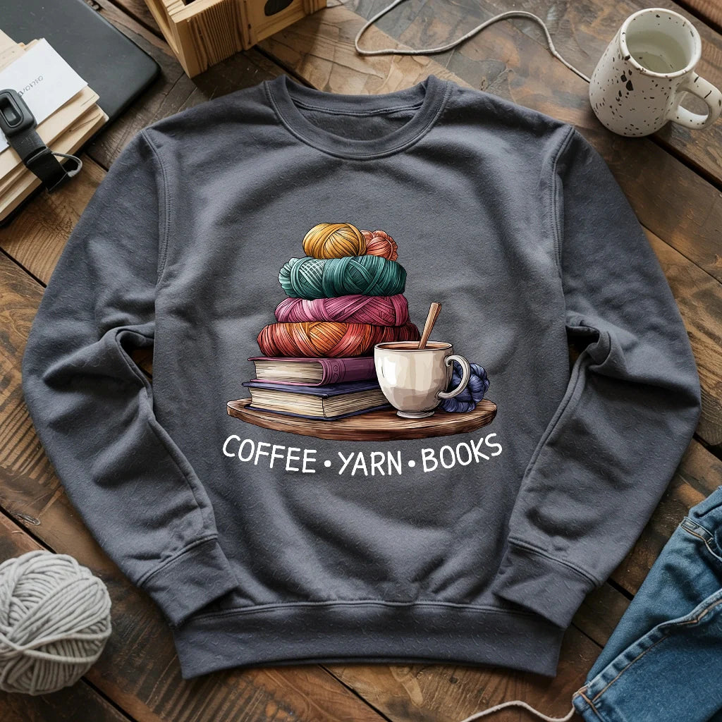Coffee Yarn Books Sweatshirt