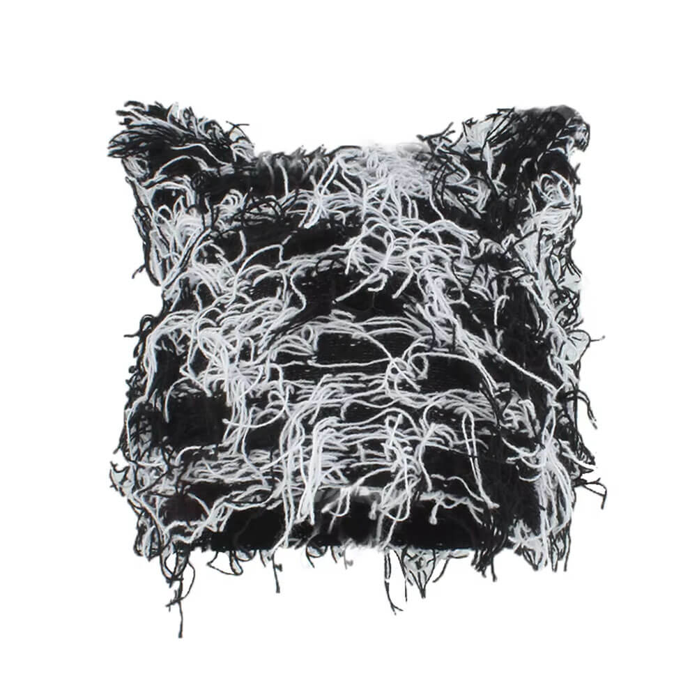 Distressed Cat Ear Beanie