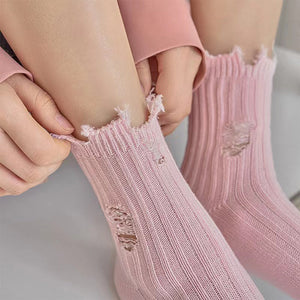 Downtown Girl Destroyed Socks