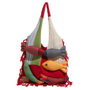 Fish Crochet Shoulder Bag