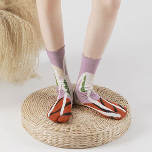 Secret Garden Split Toe Tabi Socks