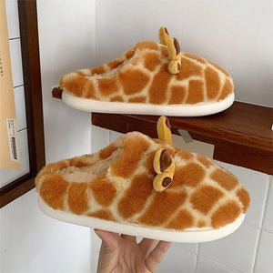 Giraffe Plush Slippers